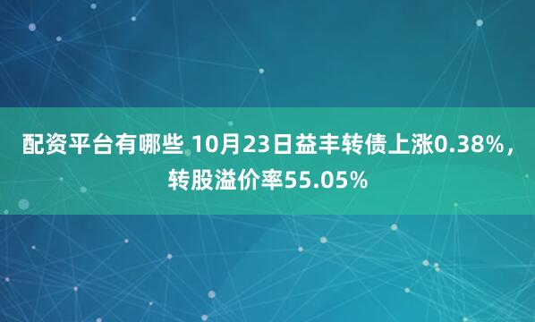 配资平台有哪些 10月23日益丰转债上涨0.38%，转股溢价率55.05%